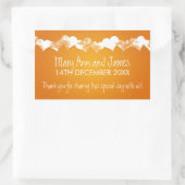 Bruiloft gunst Label Grunge harten Sinaasappel (Tas)