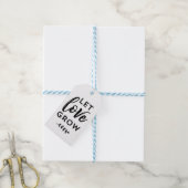 Bruiloft gunst Label | Laat de liefde groeien Cadeaulabel (Met Touw)