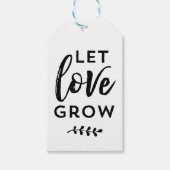 Bruiloft gunst Label | Laat de liefde groeien Cadeaulabel (Voorkant)