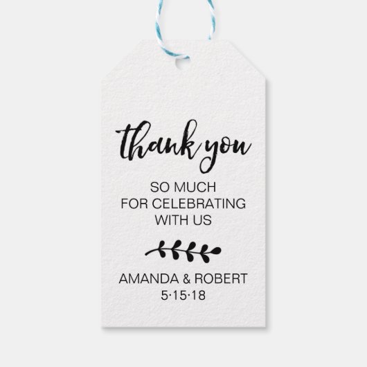 Bruiloft gunst Label | Laat de liefde groeien Cadeaulabel (Achterkant)