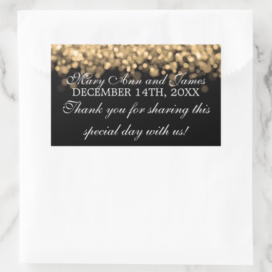 Bruiloft gunst Label Magic Gold Lights (Tas)