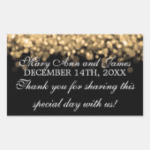 Bruiloft gunst Label Magic Gold Lights (Voorkant)