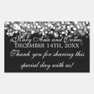 Bruiloft gunst Label Magic Silver Lights