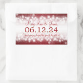 Bruiloft gunst Label Magic Sparkle Red (Tas)