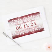 Bruiloft gunst Label Magic Sparkle Red (Envelop)