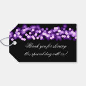 Bruiloft gunst Label Paarse Hollywood Glam Cadeaulabel (Achterkant Horizontaal)