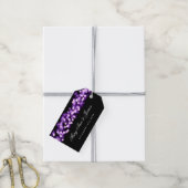 Bruiloft gunst Label Paarse Hollywood Glam Cadeaulabel (Met Touw)