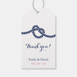 Bruiloft gunst Label Royal Blue Tying the Knot Cadeaulabel