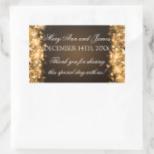 Bruiloft gunst Label Sparkling Lights Gold (Tas)