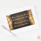 Bruiloft gunst Label Sparkling Lights Gold (Envelop)