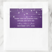 Bruiloft gunst Label sprankelende lijnen Paarse (Tas)