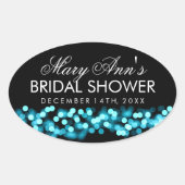 Bruiloft gunst Label Turquoise Hollywood Glam (Voorkant)