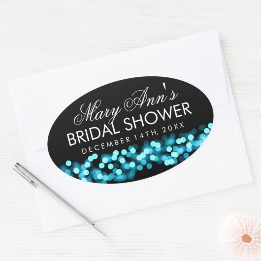 Bruiloft gunst Label Turquoise Hollywood Glam (Envelop)