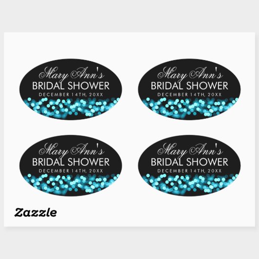 Bruiloft gunst Label Turquoise Hollywood Glam (Vel)