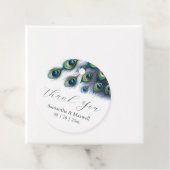 Bruiloft gunst Labels pauwenveren (In situ)