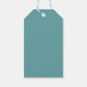 Bruiloft gunst Labels Turquoise Monogram Crest Cadeaulabel (Achterkant)