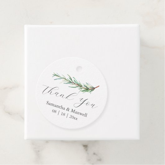 Bruiloft gunst Labels Waterverf Rosemary Branch (In situ)