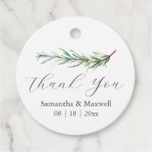 Bruiloft gunst Labels Waterverf Rosemary Branch (Voorkant)