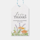 Bruiloft gunst Labels Waterverf Wildbloemen Cadeaulabel (Voorkant)