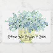 Bruiloft gunst mini fles etiketten (Enkel label)