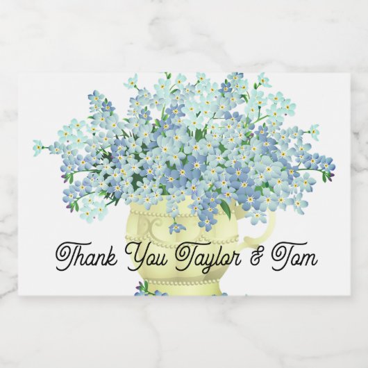 Bruiloft gunst mini fles etiketten (Enkel label)