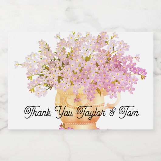 Bruiloft gunst mini fles etiketten (Enkel label)