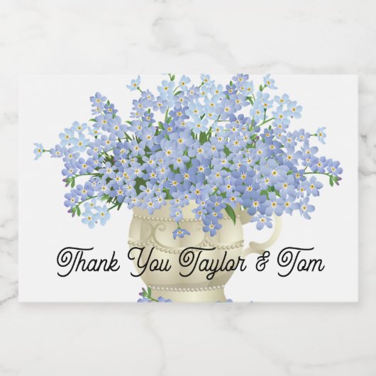 Bruiloft gunst mini fles etiketten (Enkel label)