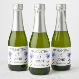 Bruiloft gunst mini fles etiketten