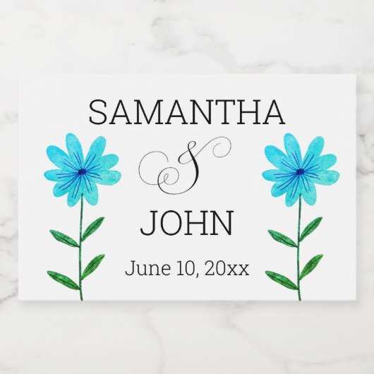 Bruiloft gunst mini fles etiketten (Enkel label)