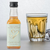 Bruiloft gunst Neem een schot we gebonden de knoop Likeurfles Etiket