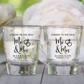 Bruiloft gunst nieuwe Mr. Mrs Shot Glas