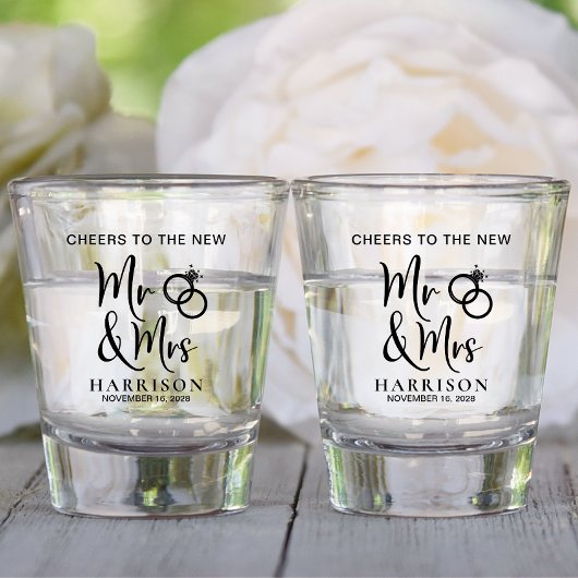 Bruiloft gunst nieuwe Mr. Mrs Shot Glas
