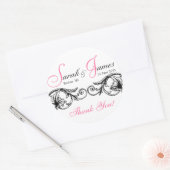 bruiloft gunst of taart doos labels roze (Envelop)