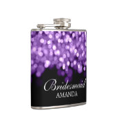 Bruiloft gunst Paarse lichten Heupfles (Rechts)