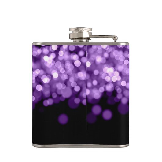 Bruiloft gunst Paarse lichten Heupfles (Achterkant)