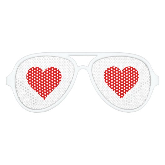 Bruiloft gunst rood liefde hart aviator zonnebril (Voorkant)