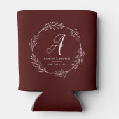 Bruiloft gunst rustieke krans blikjeskoeler (Achterkant)