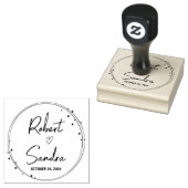 BRUILOFT GUNST STEMPEL, GUNSTSTEMPEL, LIEFDE STEMP RUBBERSTEMPEL (Gestempeld)