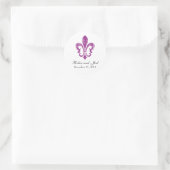 Bruiloft gunst Sticker | New Orleans | Fuschia (Tas)