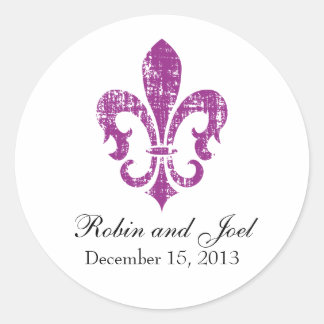 Bruiloft gunst Sticker | New Orleans | Fuschia