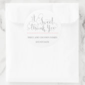 BRUILOFT GUNST STICKER zin "A Sweet Thank You" (Tas)