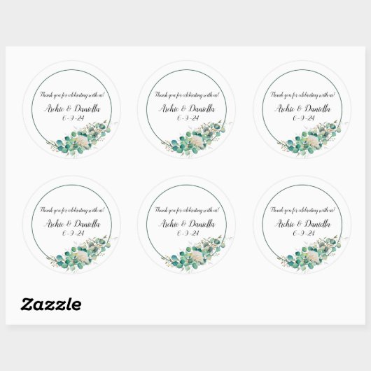 Bruiloft gunst Stickers (Vel)