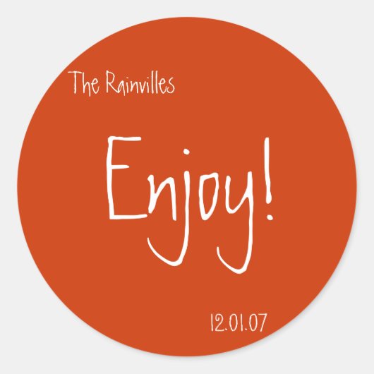 Bruiloft gunst Stickers (Voorkant)