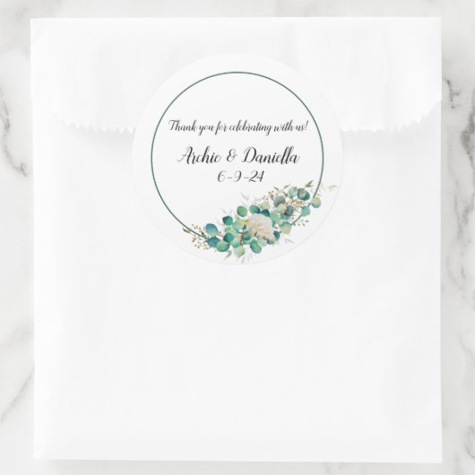 Bruiloft gunst Stickers (Tas)