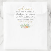 Bruiloft gunst stickers gepersonaliseerd dank u (Tas)