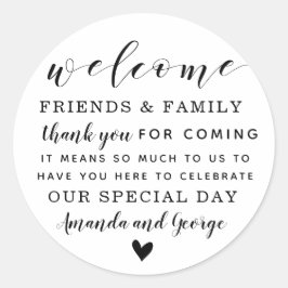 Bruiloft gunst stickers gepersonaliseerd dank u