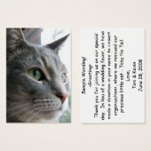 Bruiloft gunst (voorbeeld) Kaart (Voorkant /achterkant)