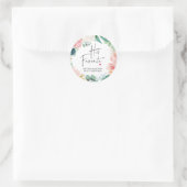 Bruiloft gunst zijn favoriete traktbox bloemig ronde sticker (Tas)