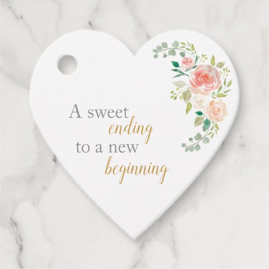 Bruiloft gunsten Labels | Blush-Rozen (Voorkant)