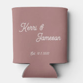 Bruiloft gunsten woestijn Roos minimalistisch scri Blikjeskoeler (Achterkant)